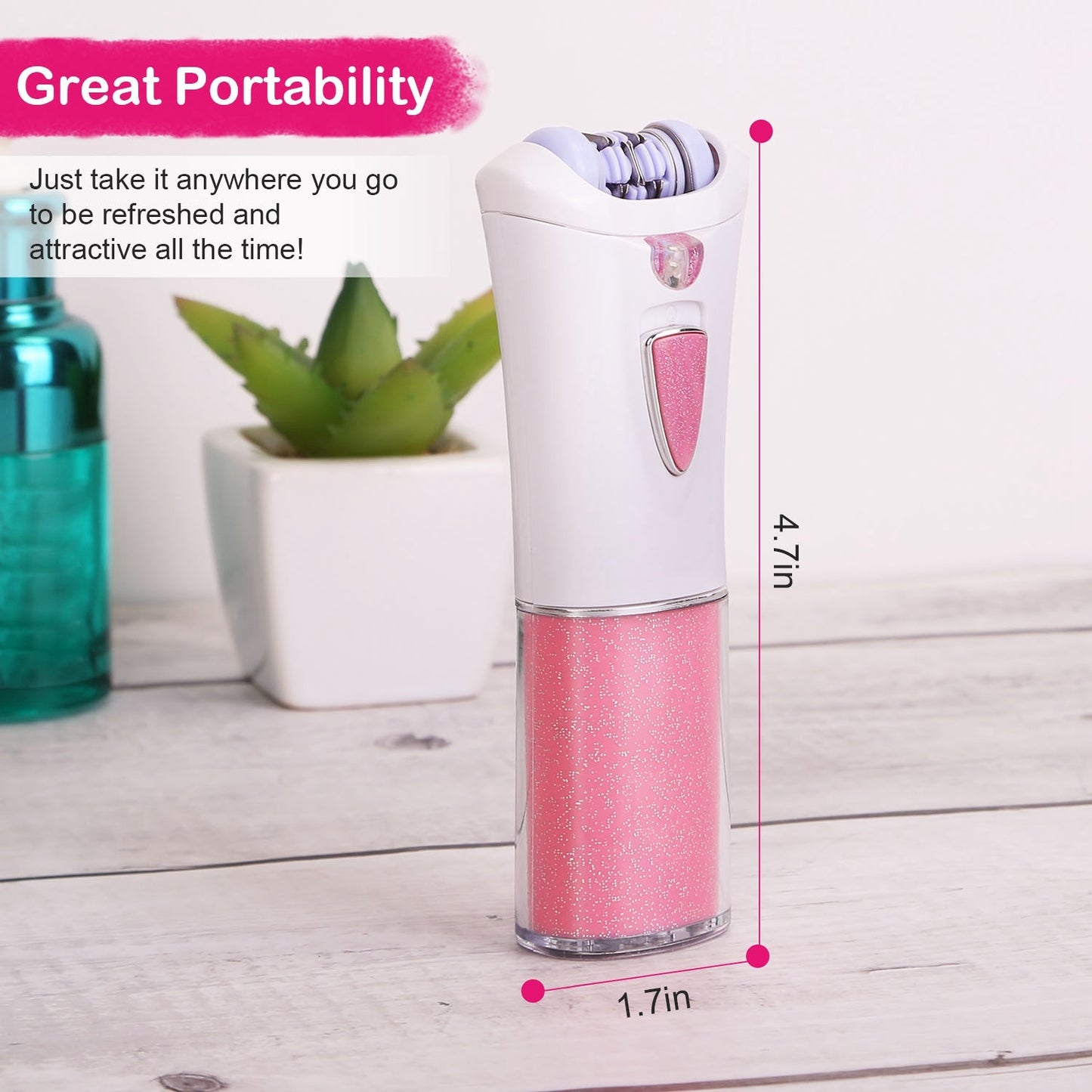 Smooth Glide Epilator For Women Facial Body Hair Remover With LED Light