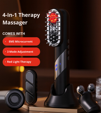 4 -in-1 Red Light EMS Massager Scalp, Facial, Neck, Body