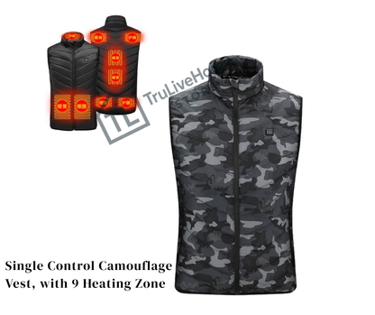 Heated Vest for Men & Women, Electric Warming Vest for Outdoor Motorcycle, Hiking, Camping, Skiing (Battery Pack Not Included) - Up to 6XL