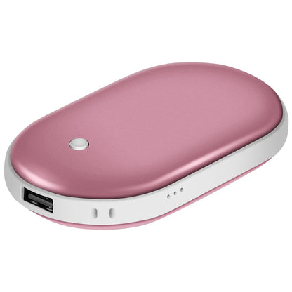 2-in1 Double-Sided Pocket Hand Warmer and 5000mAh Power Bank, Fully Rechargeable