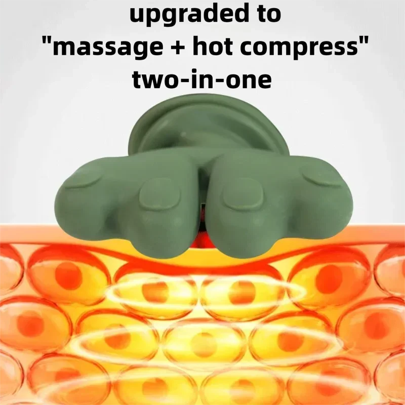 Text mentioning massage with hot compression.