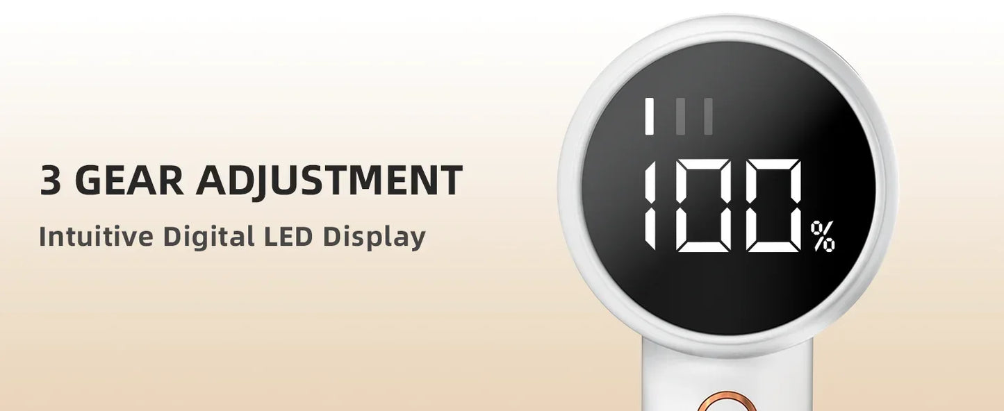 Digital LED display with 3 gear adjustment on a beige background