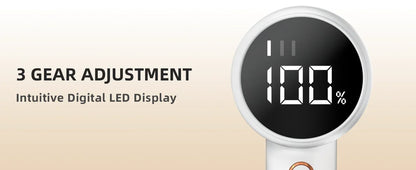 Digital LED display with 3 gear adjustment on a beige background