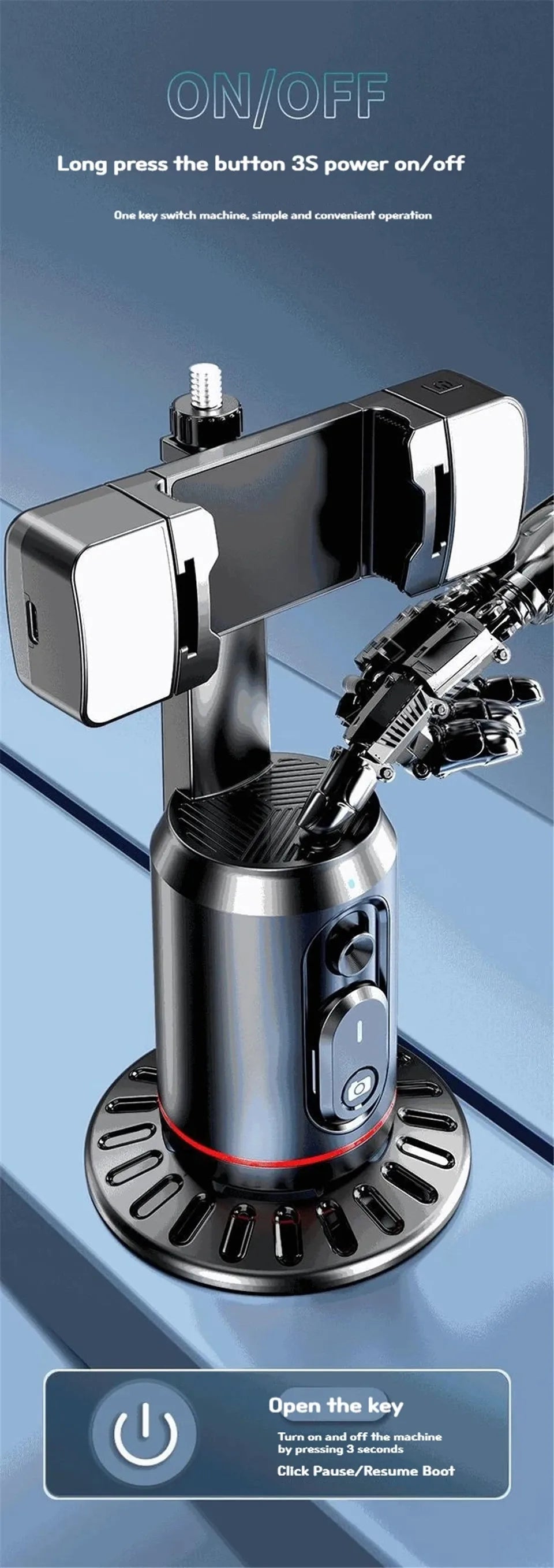 Tracking Selfie Stick With Lighting