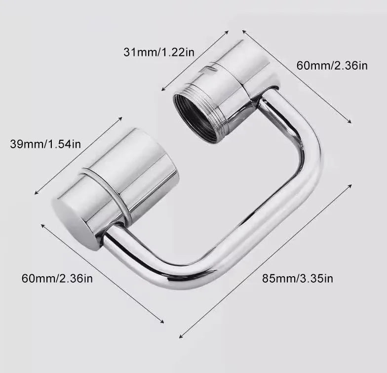 U-Shape Swivel Faucet Dimension