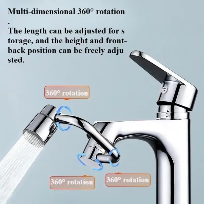 U-Shape Swivel Faucet that can be adjusted 1080 degree rotation 