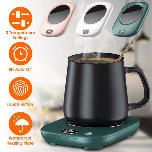 Waterproof Coffee Mug Warmer  with 3 Temperature Setting(45℃/113℉, 55℃/131℉, 65℃/149℉)