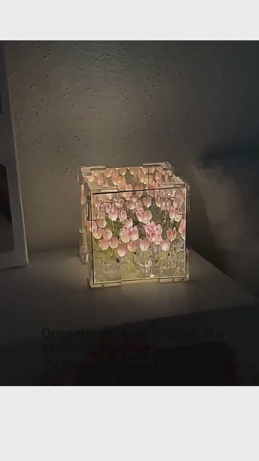 DIY Tulip Cube Night Lamp - Self Assembly Required